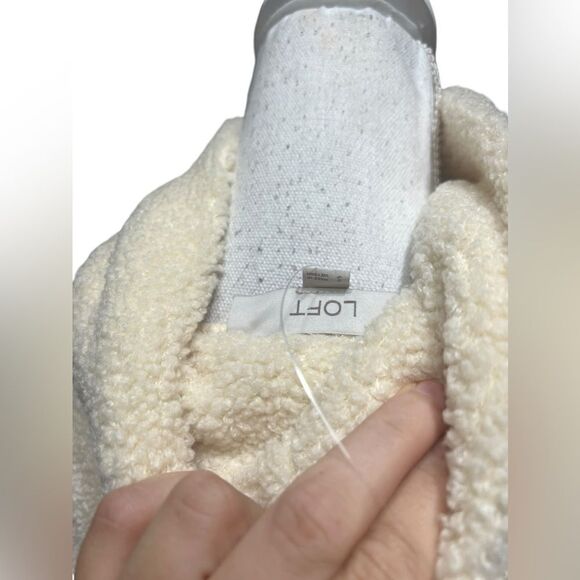 NWT LOFT Fair Isle Mock Neck Sherpa Top/sweater - Picture 5 of 5